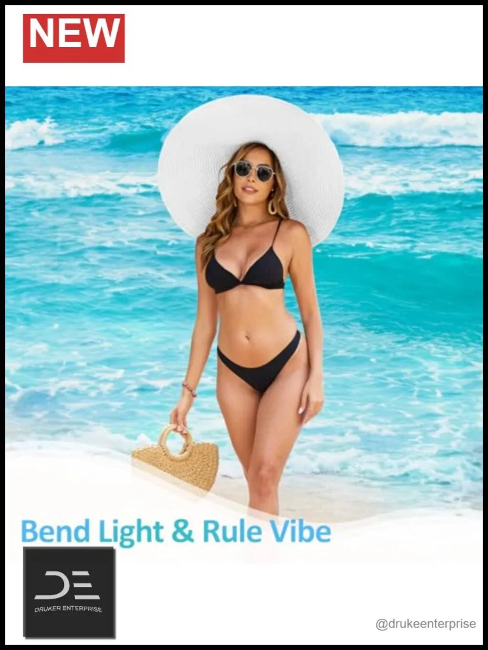 Wide Brim Straw Sun Hat UPF 50+ Foldable Travel Beach Hat